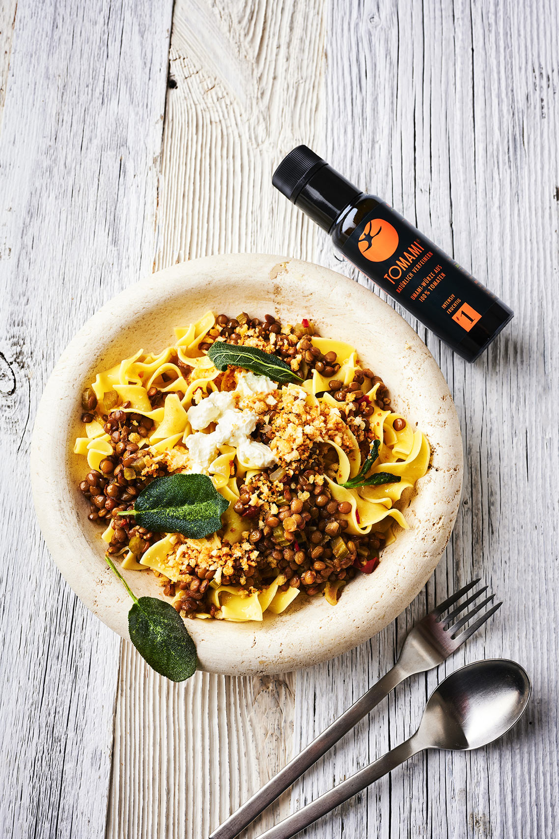 Pasta mit Linsen „Pasta lenticchie“