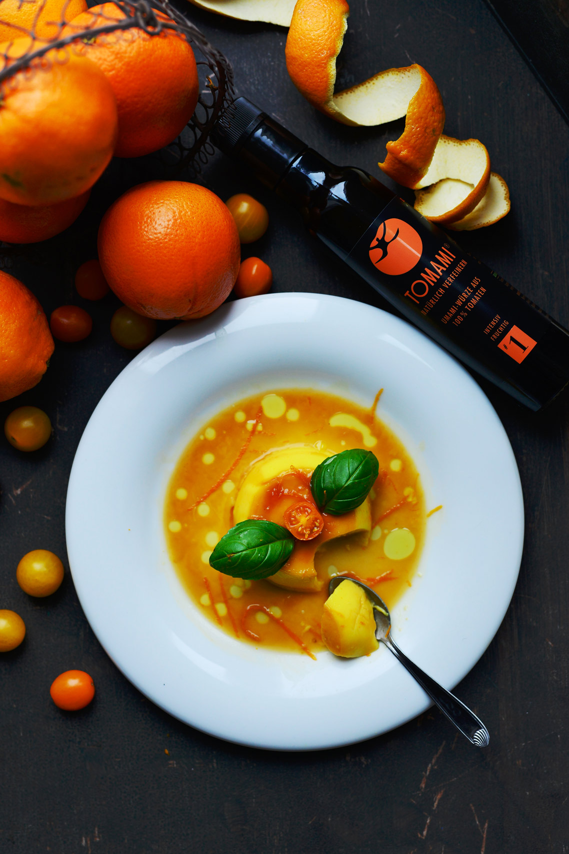 Orangen-Panna-Cotta mit TOMAMI-Gelee