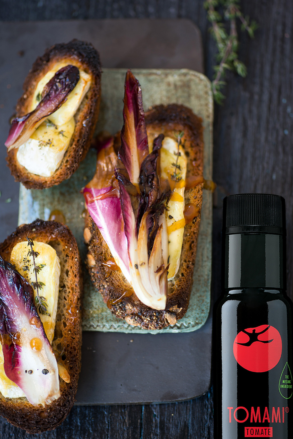 Trevisano Crostini mit TOMAMI Honig
